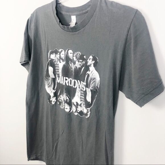 MAROON 5 2016 Concert Tour Gray Tee Double Sided Short Sleeve Unisex Size Small - Picture 2 of 9